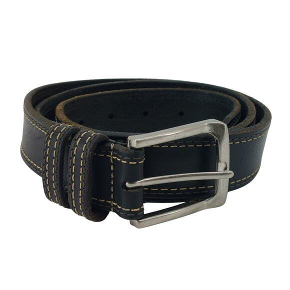 SAS Black Mens Belt Oil Tanned Harness Leather Workwear 38 - Picture 1 of 16